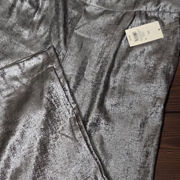 New A NEW DAY Silver Gray Metallic Palazzo Wide Leg Pants XXL - Picture 3 of 4